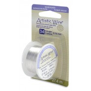 Artistic Wire 34 gauge Silver plated Tarnish resistant Silver